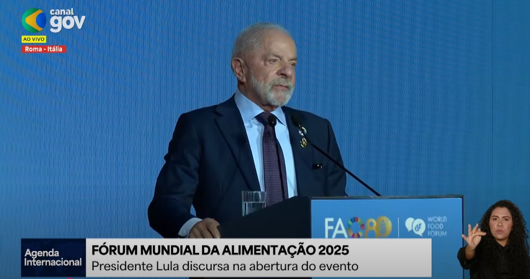 Lula cita ‘tragédia em Gaza’ e diz que fome virou ‘sintonia’ do abandono das regras e das instituições multilaterais