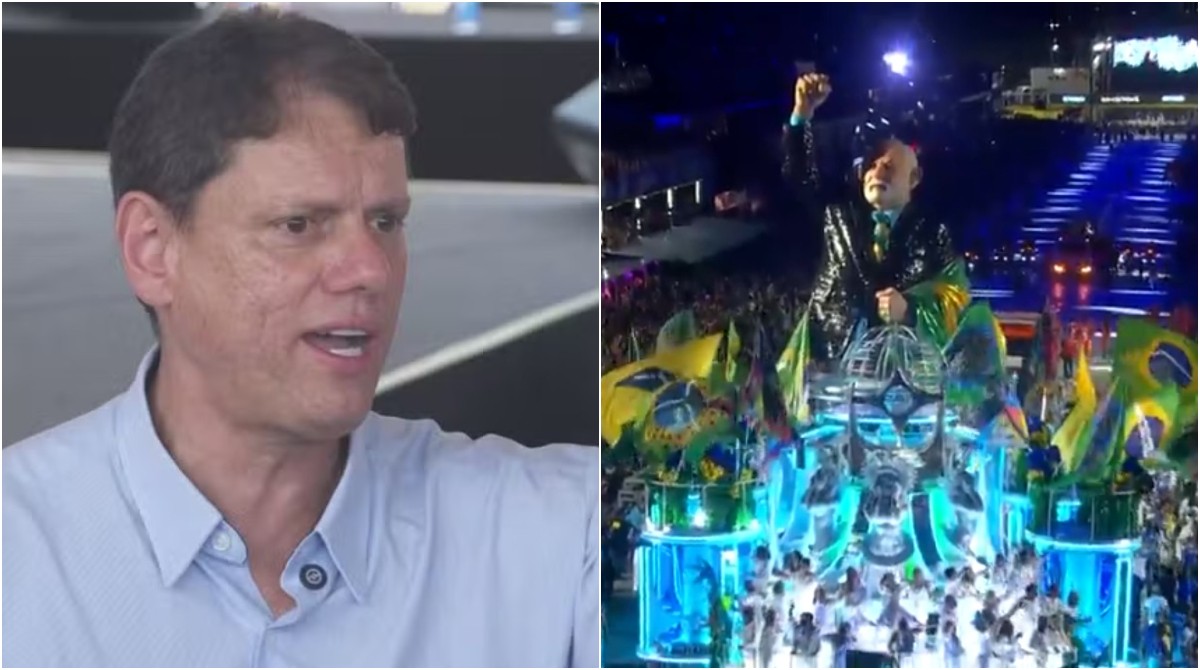 Tarcísio comemora rebaixamento de escola de samba que homenageou Lula: ‘Desfile horroroso, já vai tarde’
